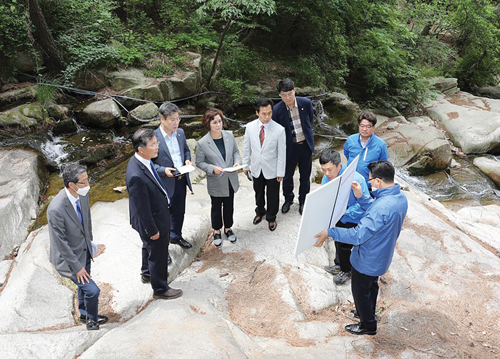 삼락천 수질개선을 위한 유지용수 확보공사 관련 현장 확인