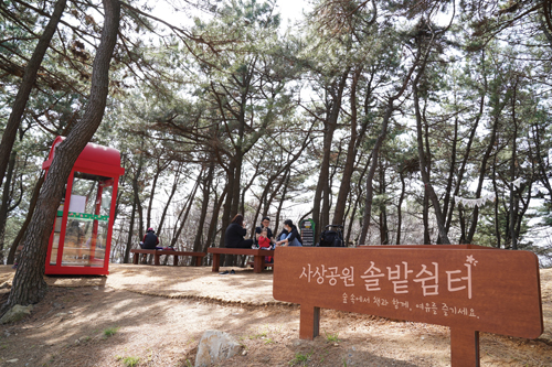 새로 조성한 ‘솔밭쉼터’