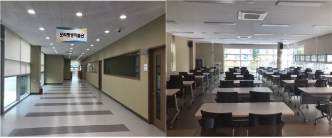 2층 모라 평생학습관 (평생학습관 복도 사진)