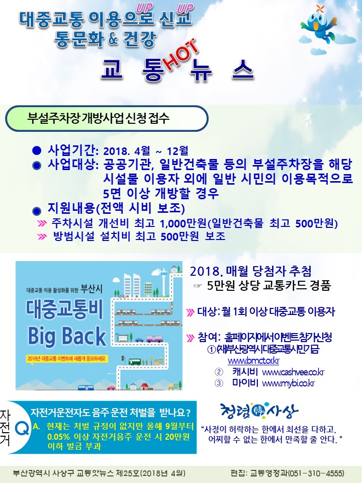 교통핫뉴스 4월: 아래 내용참조