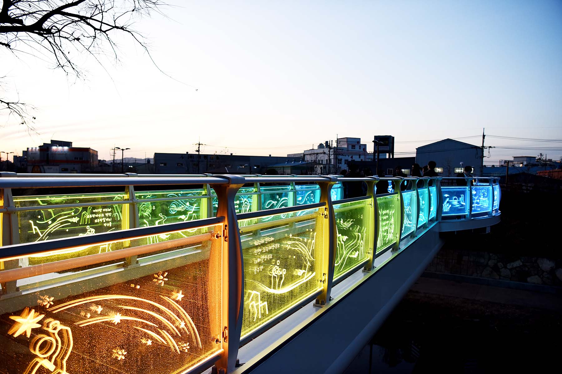 학장천 지불마을 연결교량 점등식 1