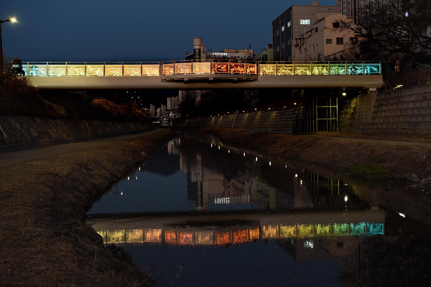 학장천 지불마을 연결교량 점등식 5